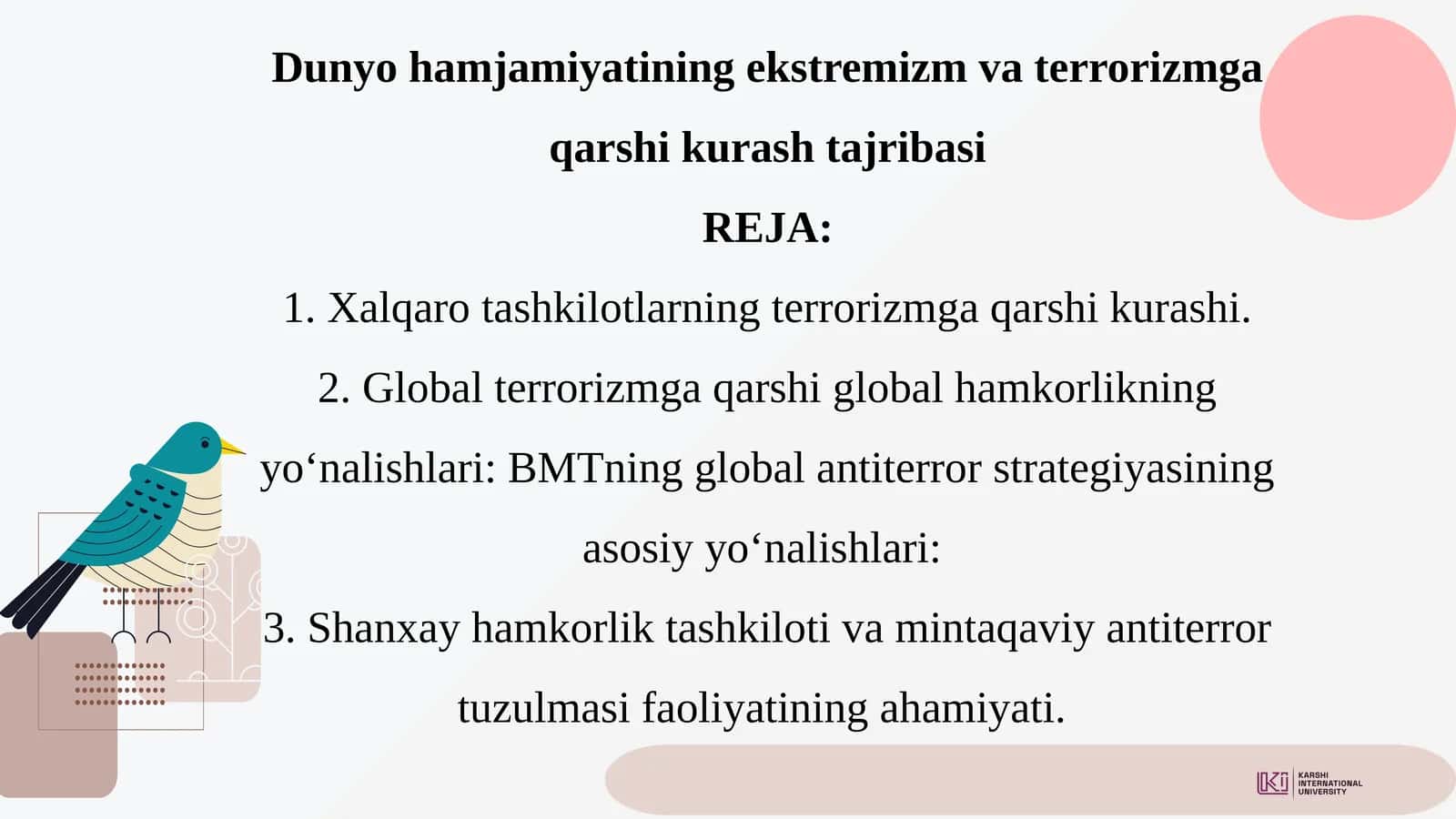 Dunyo hamjamiyatining ekstremizm va terrorizmga qarshi kurash tajribasi