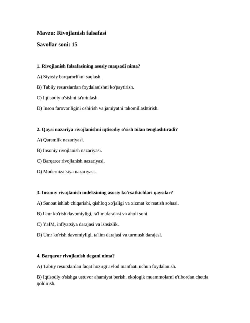 Rivojlanish falsafasi
