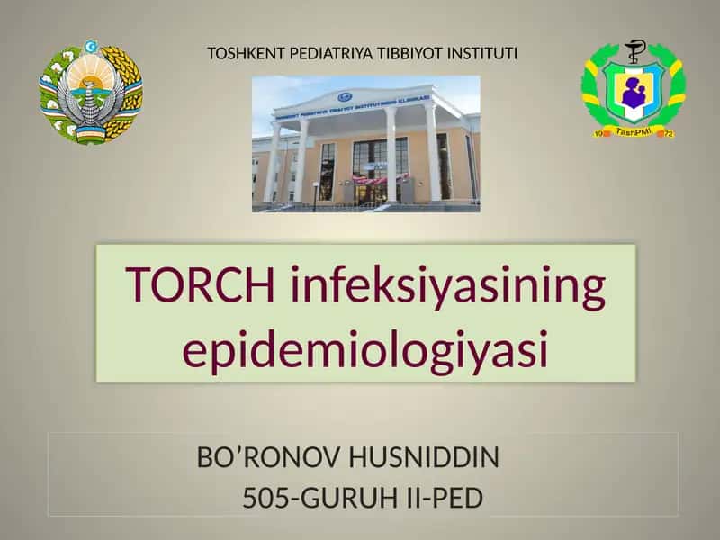 TORCH infeksiyasining epidemiologiyasi