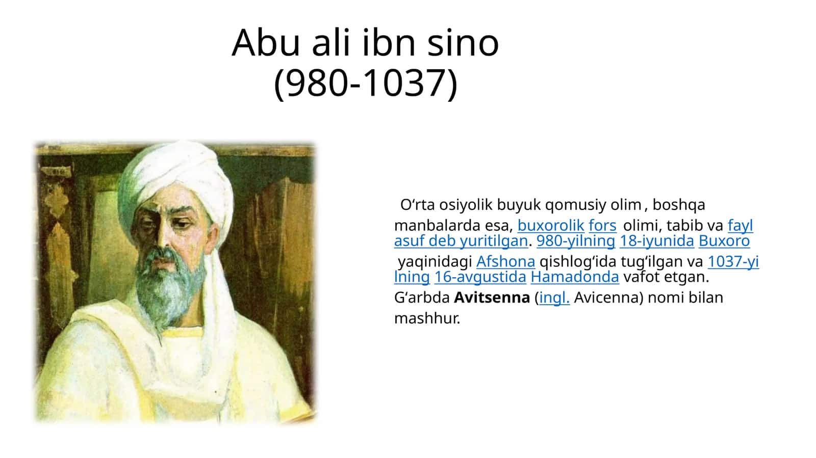 Abu ali ibn Sino