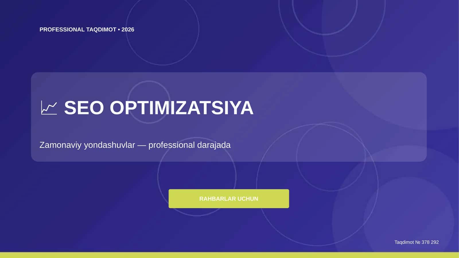 SEO OPTIMIZATSIYA