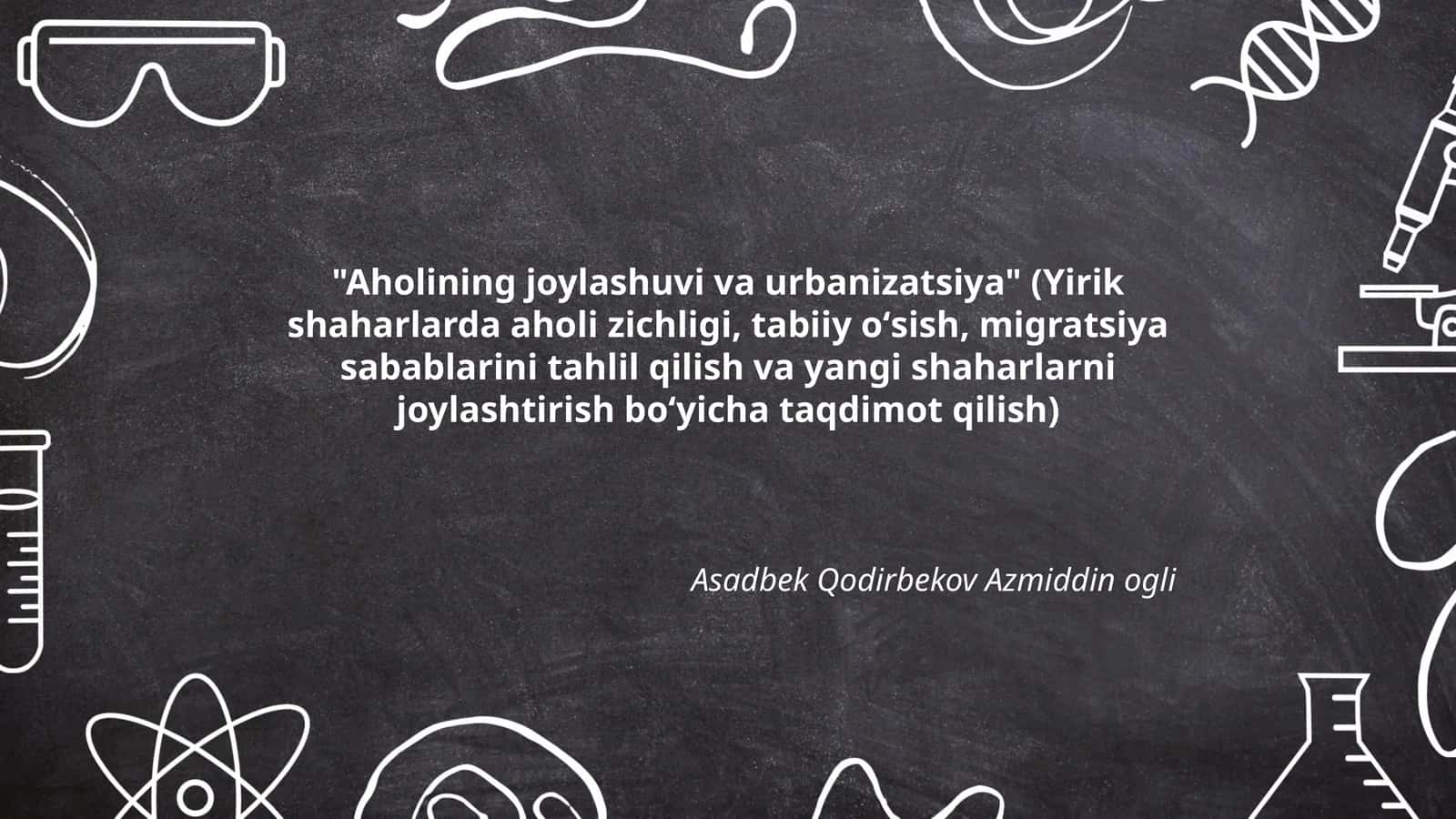 Aholining joylashuvi va urbanizatsiya