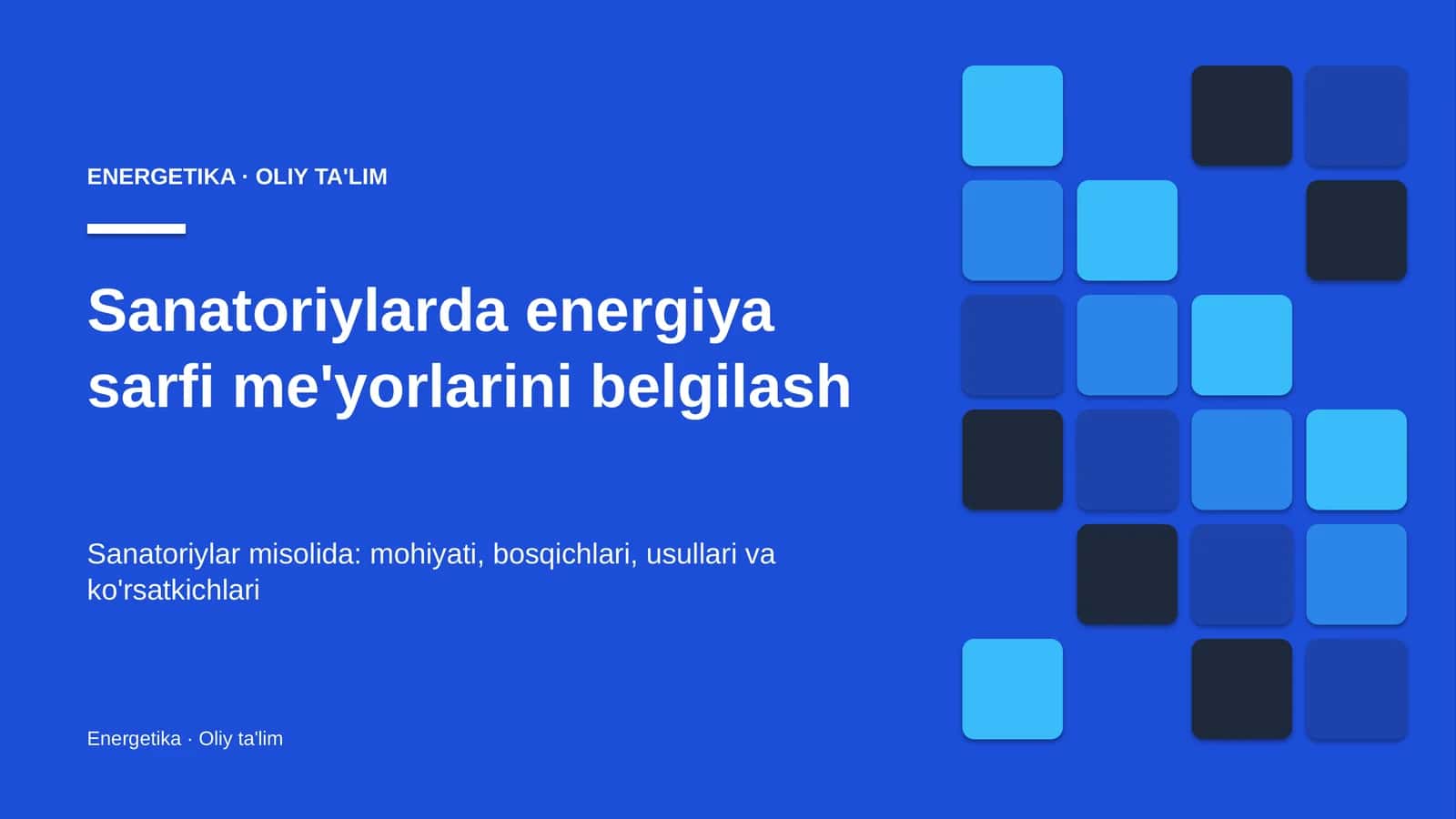 sanatoriylarda energiya sarfi me'yorlarini belgilash 7341