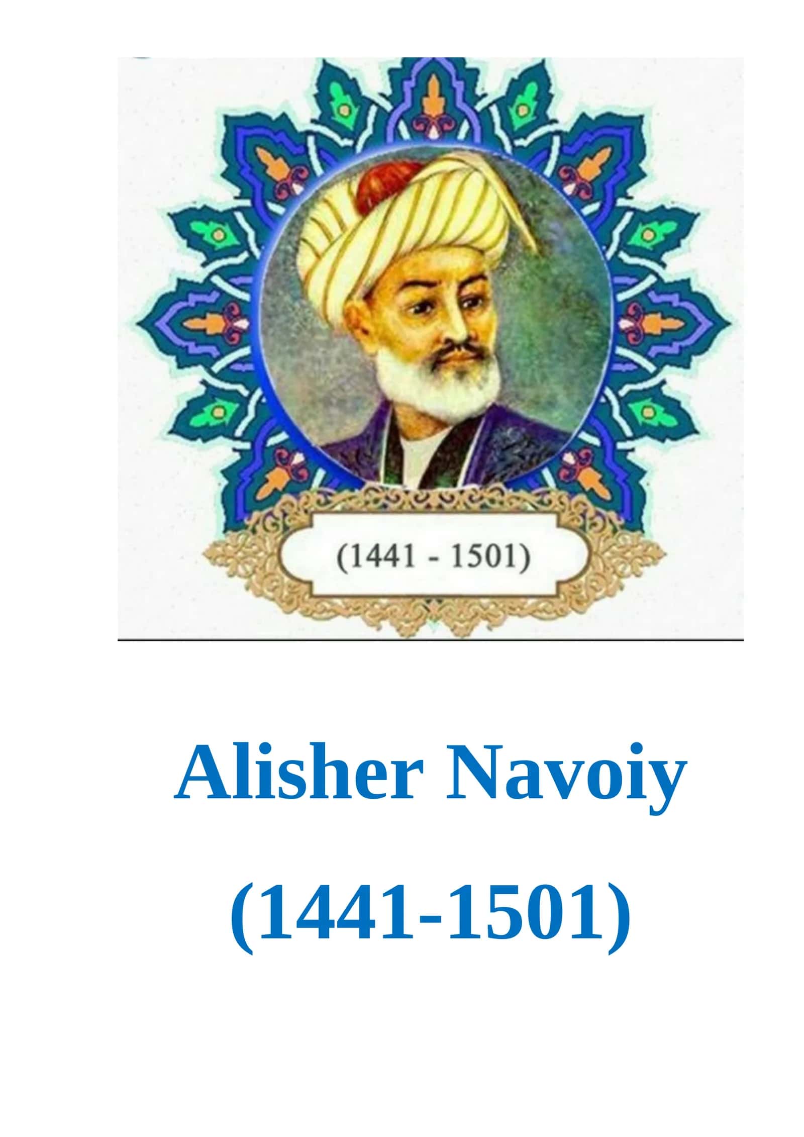 Alisher Navoiy (1441-1501)