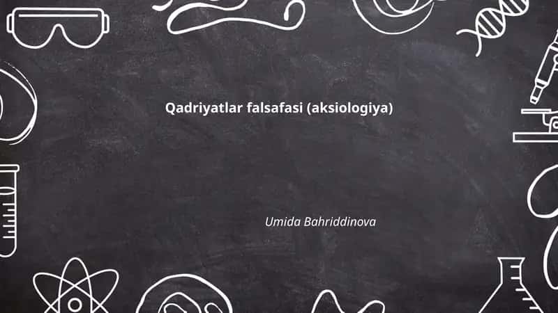 Qadriyatlar falsafasi (aksiologiya)