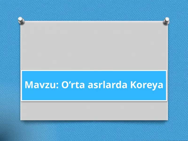 O’rta asrlarda Koreya