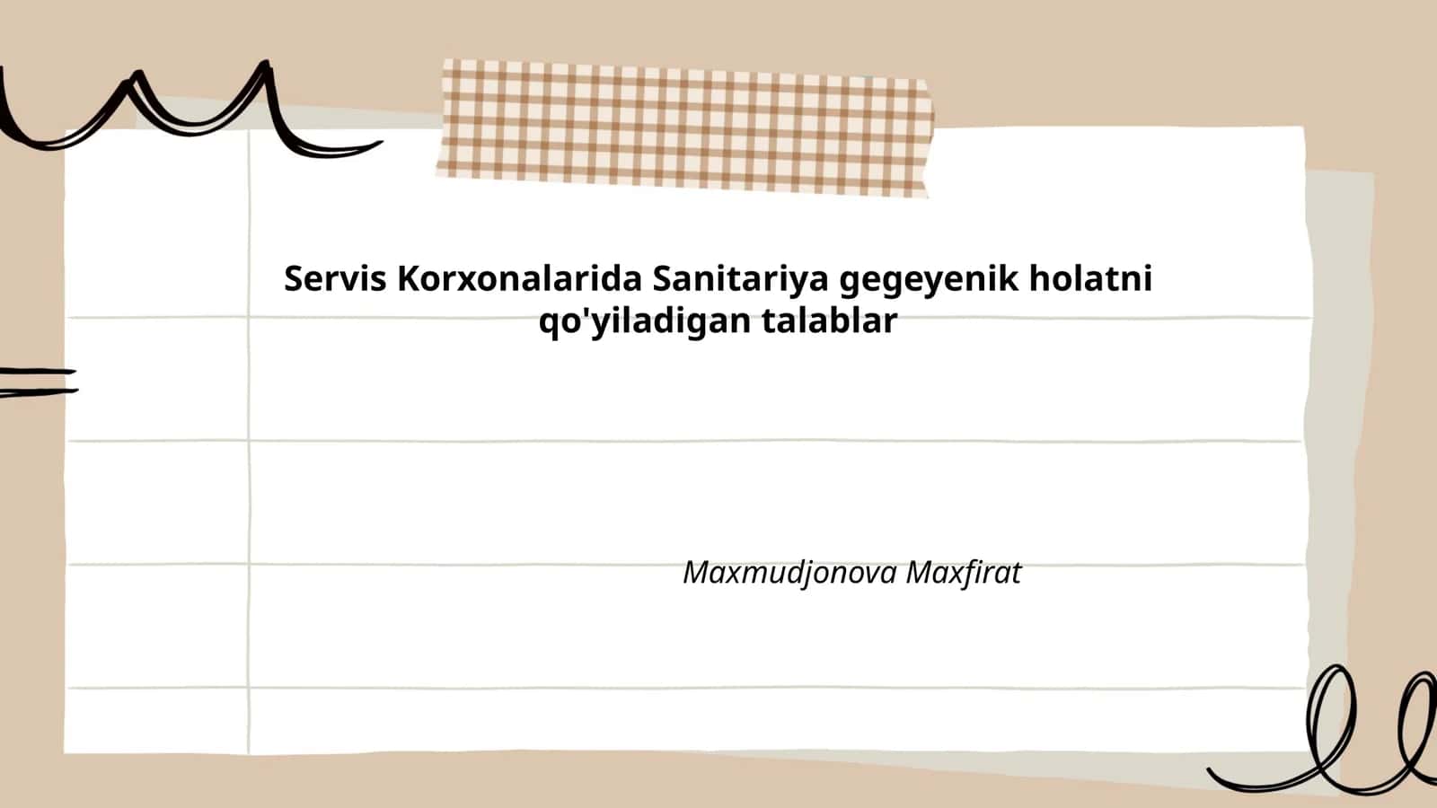 Sanitariya-gigiyenik normalar nazorati