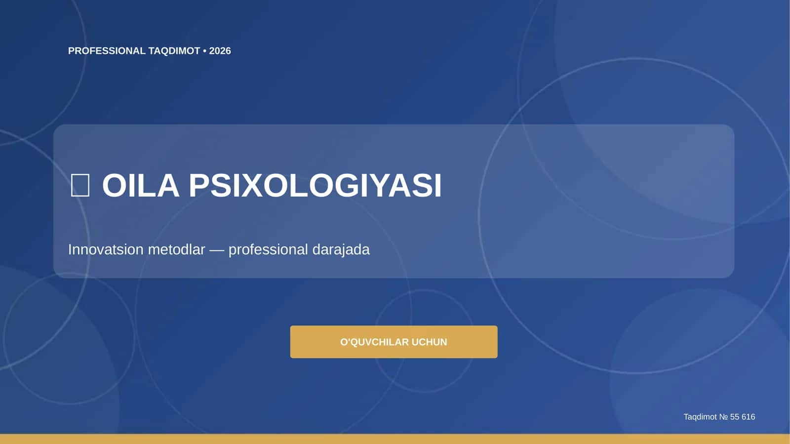 Oila psixologiyasi: innovatsion metodlar (professional darajada) [o'quvchilar uchun]