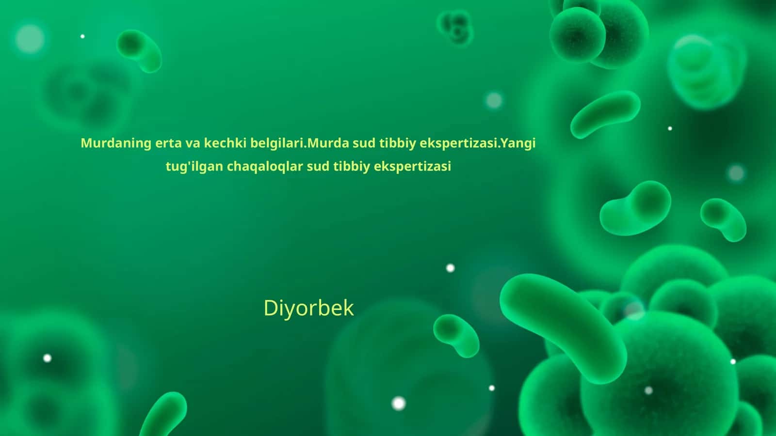 Murdaning erta va kechki belgilari