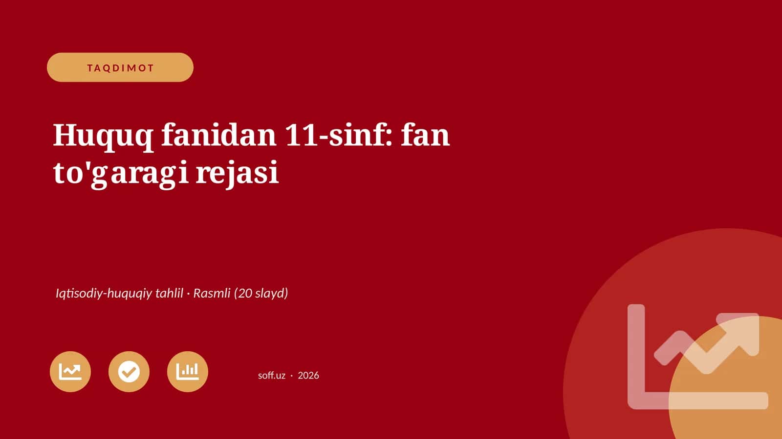 Huquq fanidan 11-sinf: fan to'garagi rejasi