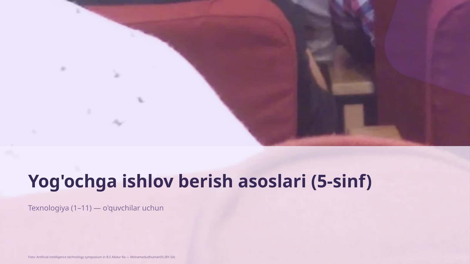 Yog'ochga ishlov berish asoslari (5-sinf)