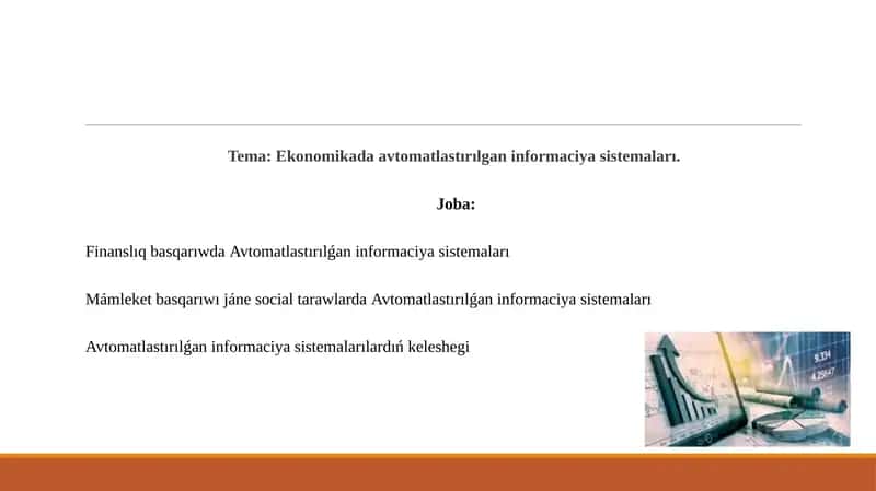 Finanslıq basqarıwda Avtomatlastırılǵan informaciya sistemaları