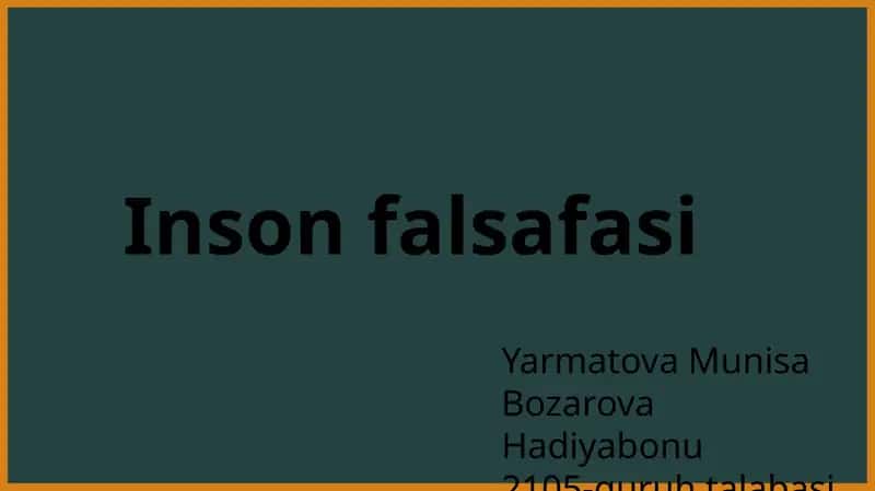 Insonfalsafasi