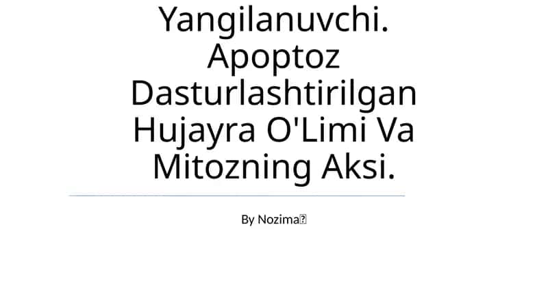 Hujayra Populyatsiyalarining Turlari