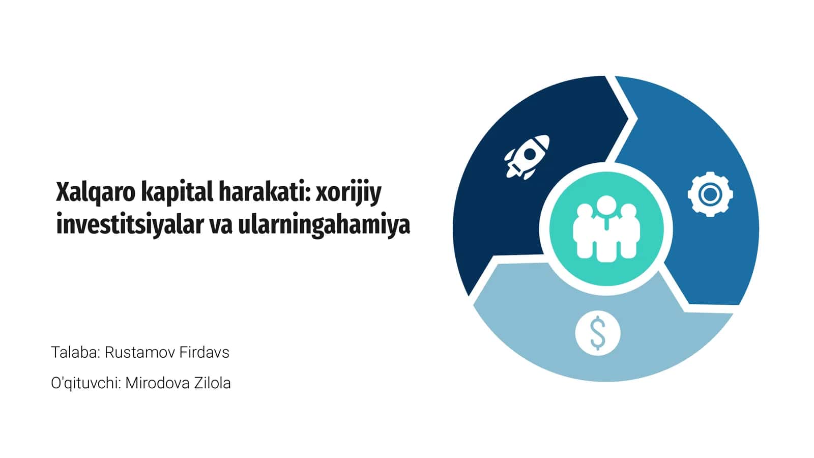 Xalqaro kapital harakati: xorijiy investitsiyalar va ularning ahamiyasi
