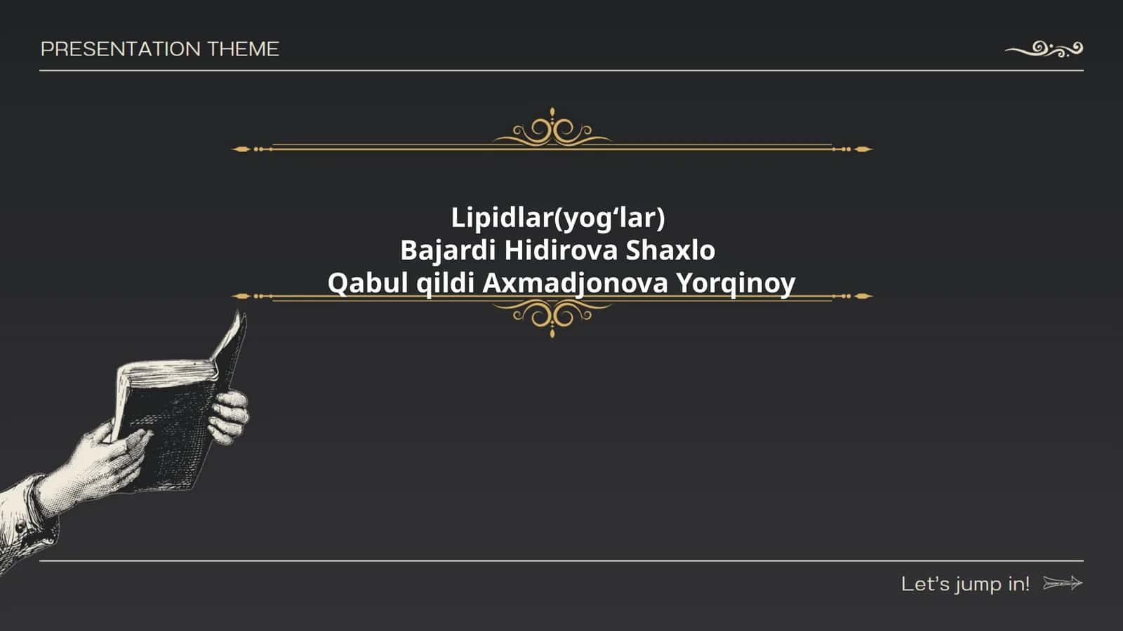 Lipidlar(yogʻlar)