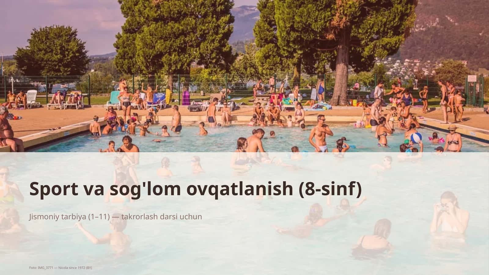 Sport va sog'lom ovqatlanish (8-sinf)