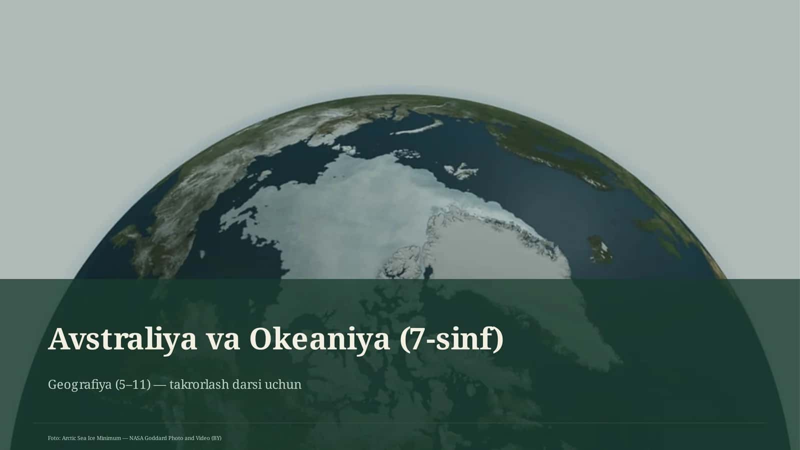 Avstraliya va Okeaniya (7-sinf)