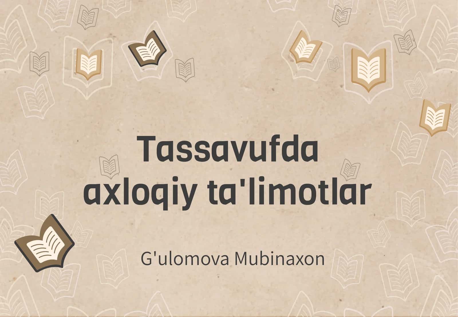 Tassavufdaaxloqiyta'limotlar
