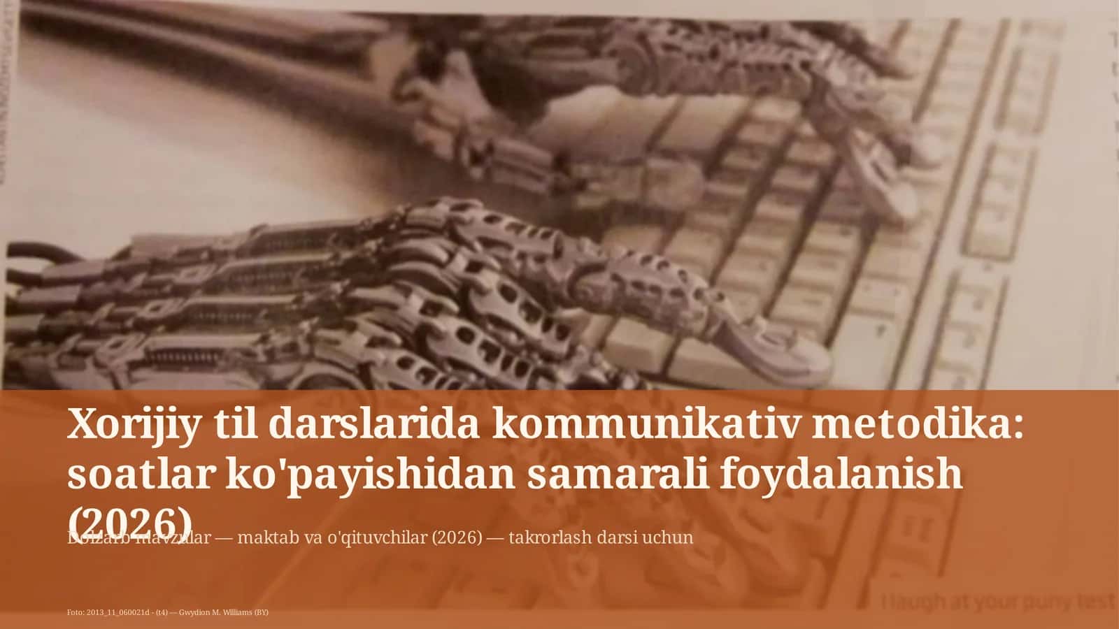 Xorijiy til darslarida kommunikativ metodika