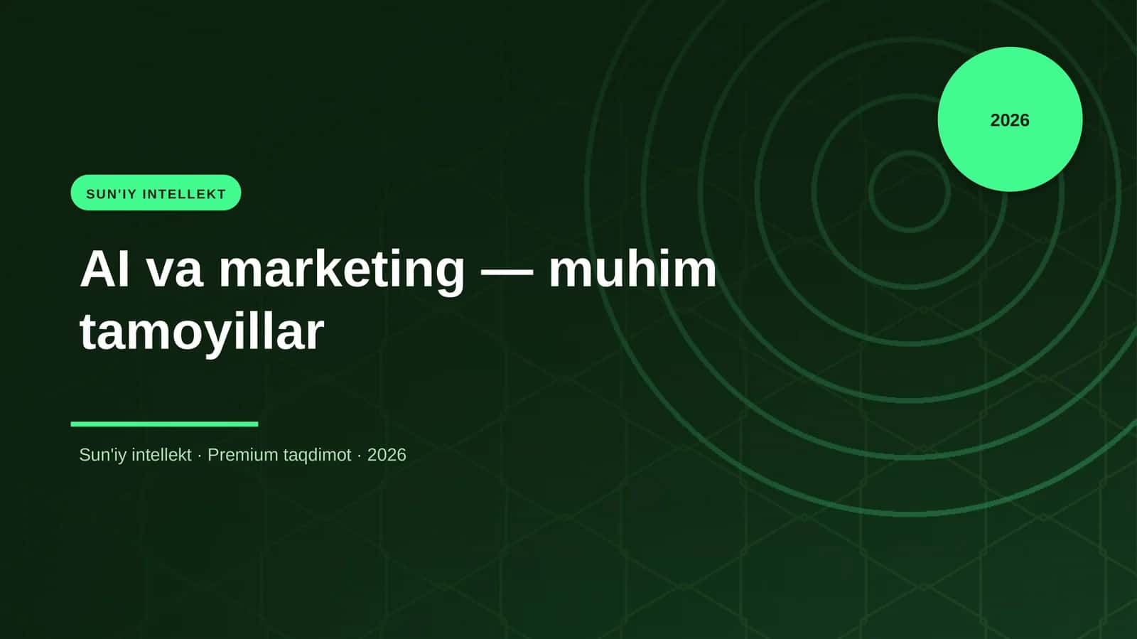 AI va marketing — muhim tamoyillar
