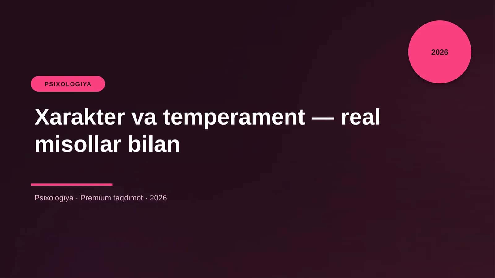 Xarakter va temperament — real misollar bilan