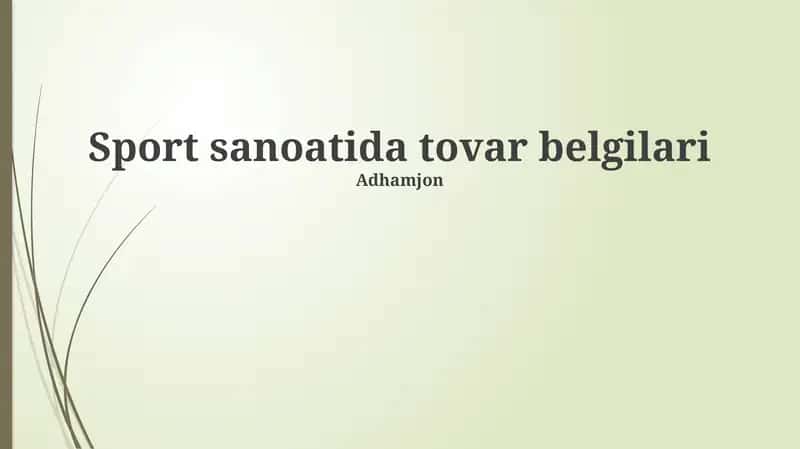 Tovar belgilari: Ta'rif va ahamiyat