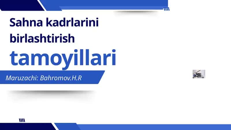 Sahna kadrlarini birlashtirish