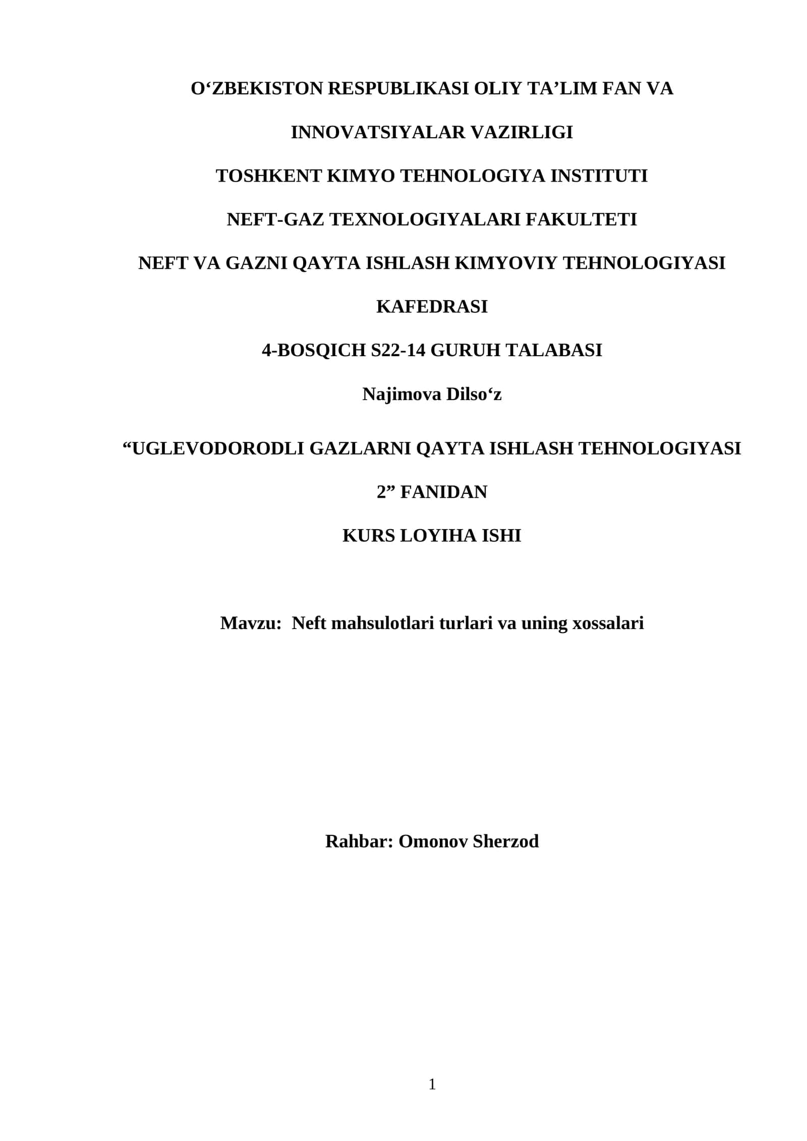 UGLEVODORODLI GAZLARNI QAYTA ISHLASH TEHNOLOGIYASI 2