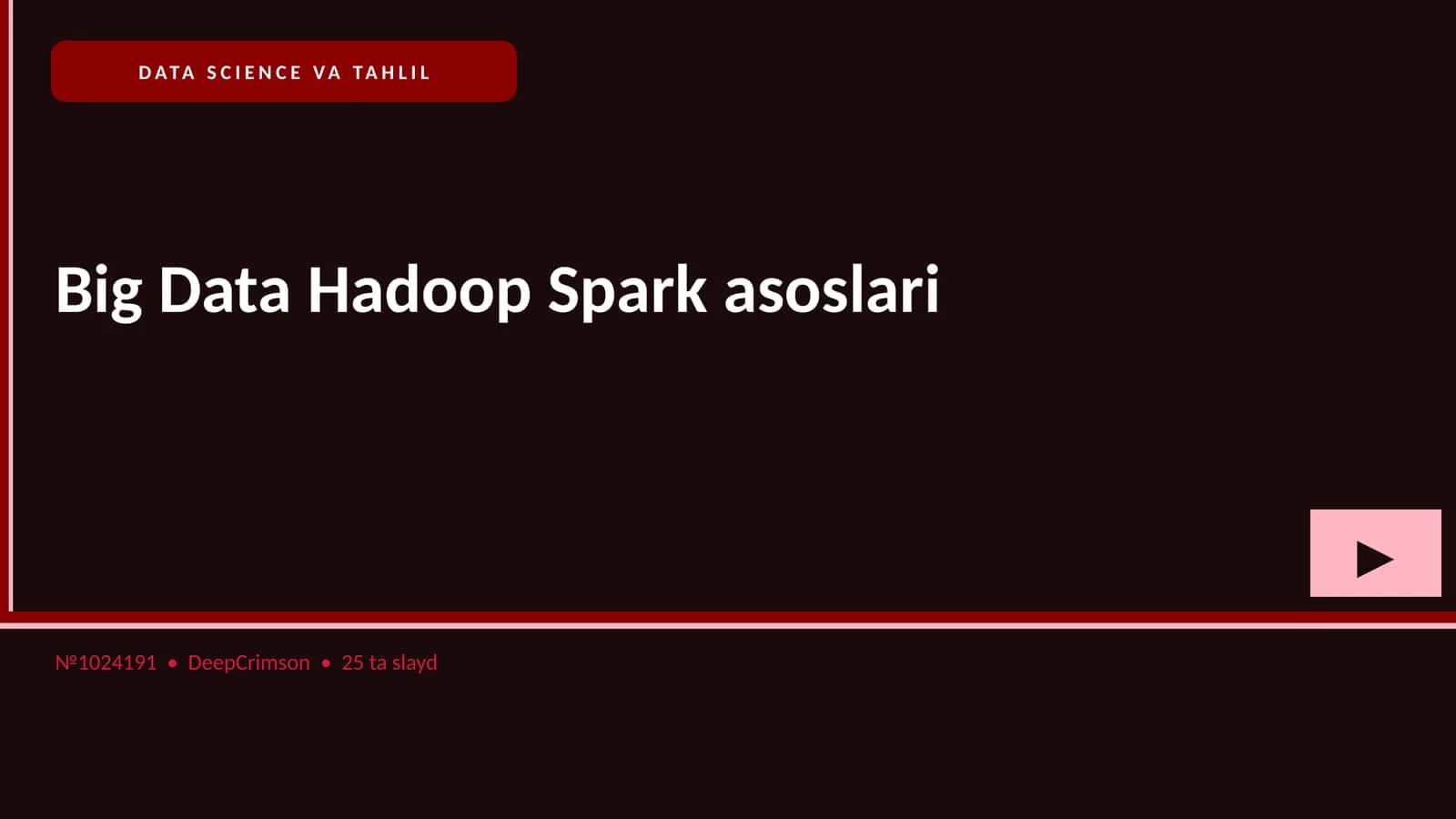 DATA SCIENCE VA TAHLIL