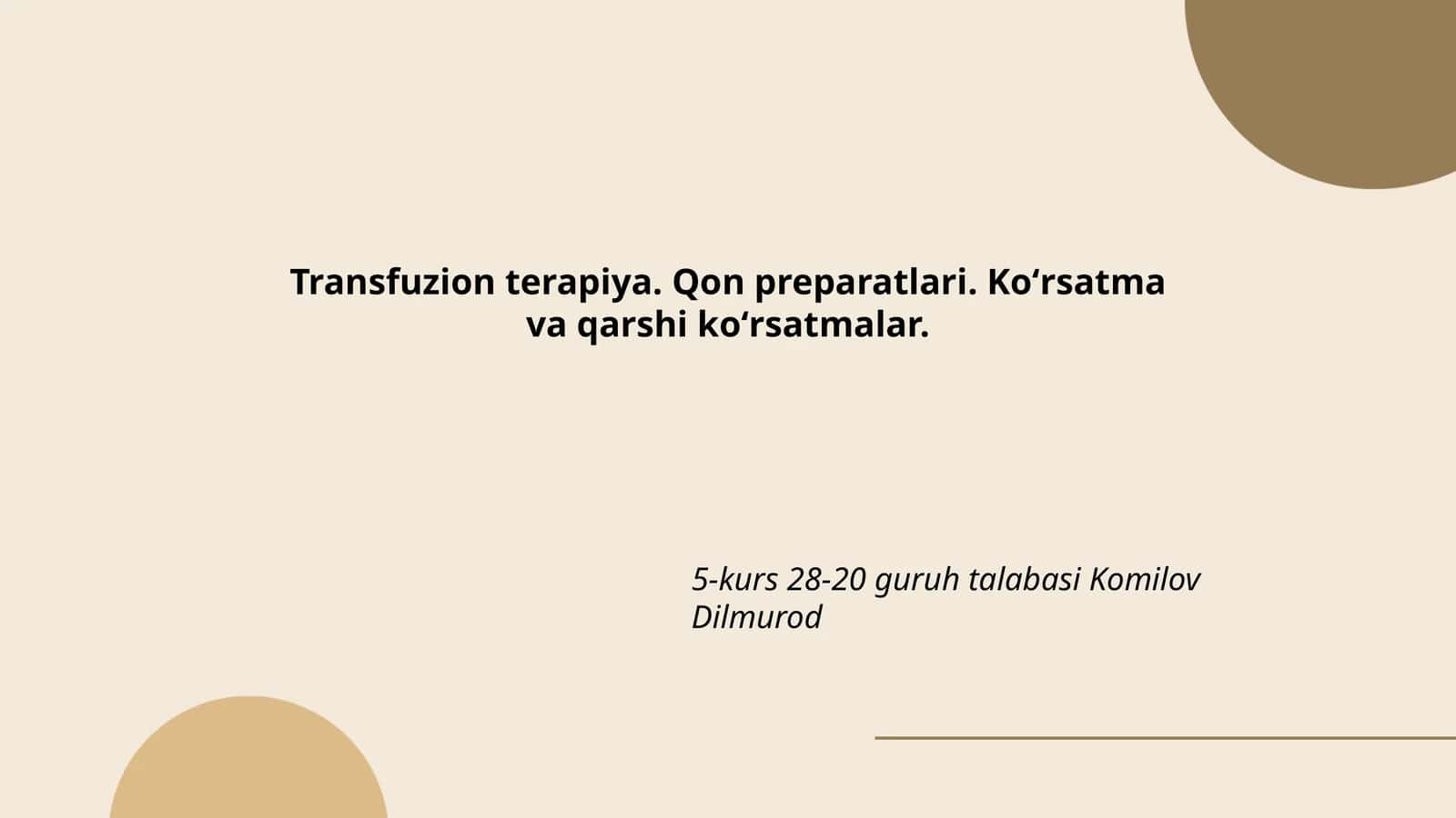 Transfuzion Terapiya