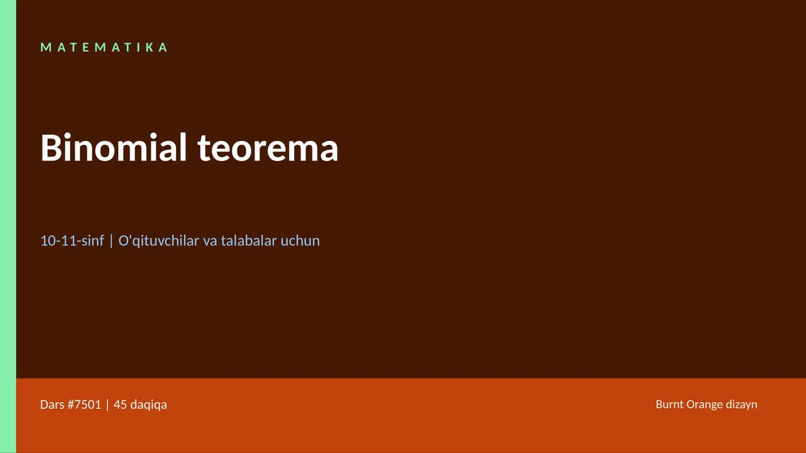 Binomial teorema