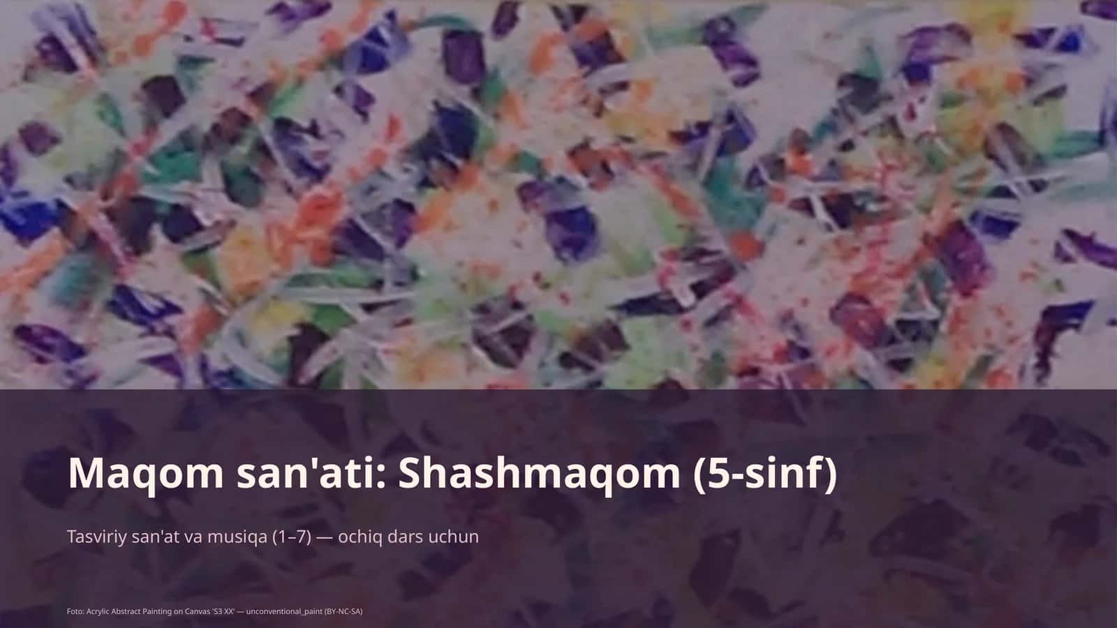 Maqom san'ati: Shashmaqom (5-sinf)