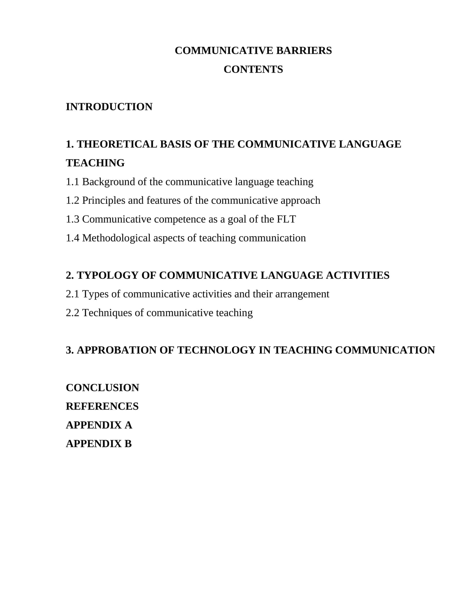Communicative Barriers