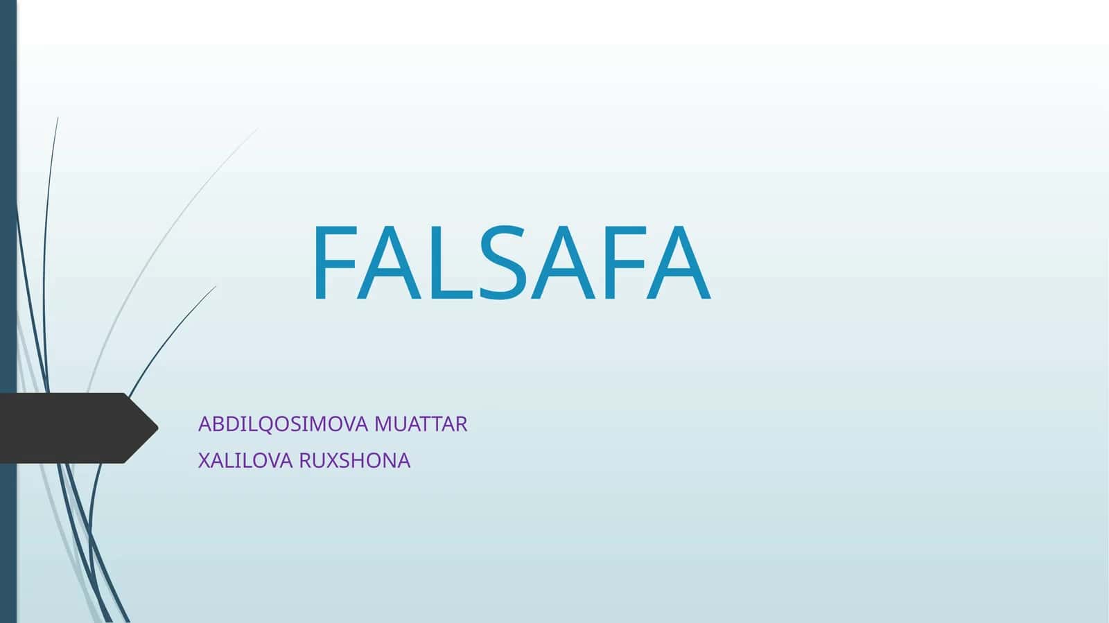 SHARQ FALSAFASI