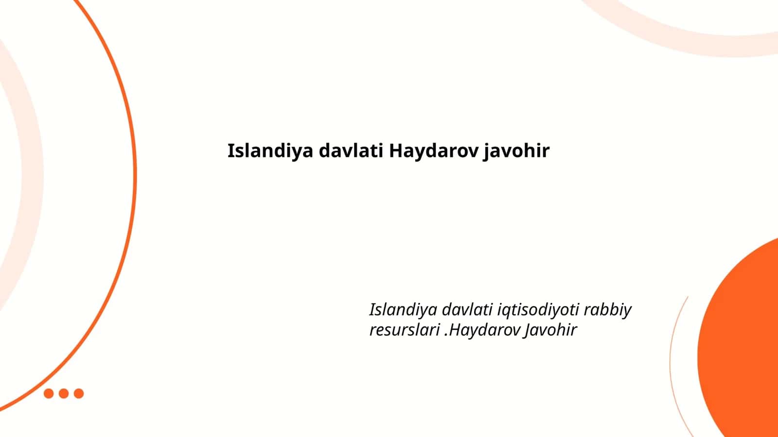 Islandiya davlati iqtisodiyoti rabbiy resurslari