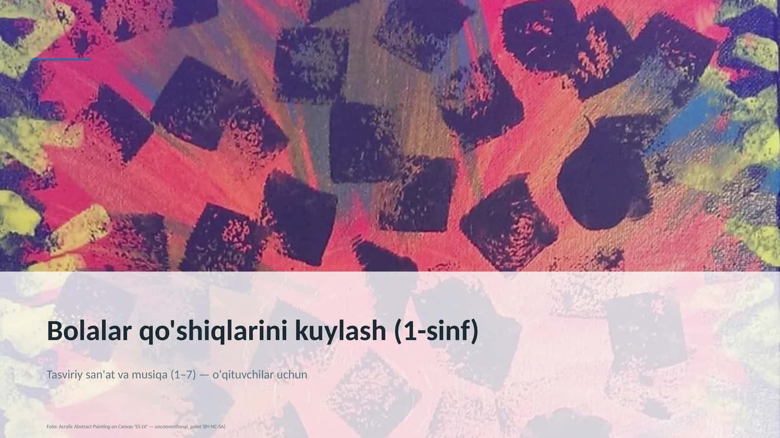 Bolalar qo'shiqlarini kuylash (1-sinf)