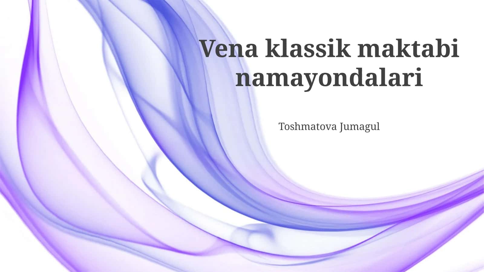 Vena klassik maktabi namayondalari