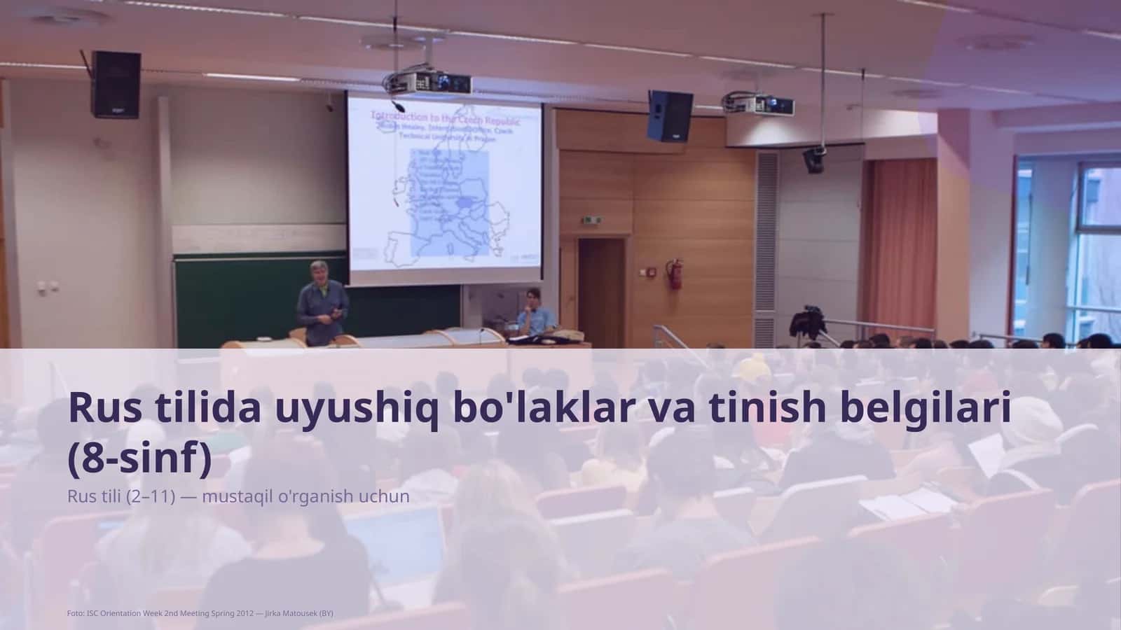 Rus tilida uyushiq bo'laklar va tinish belgilari (8-sinf)