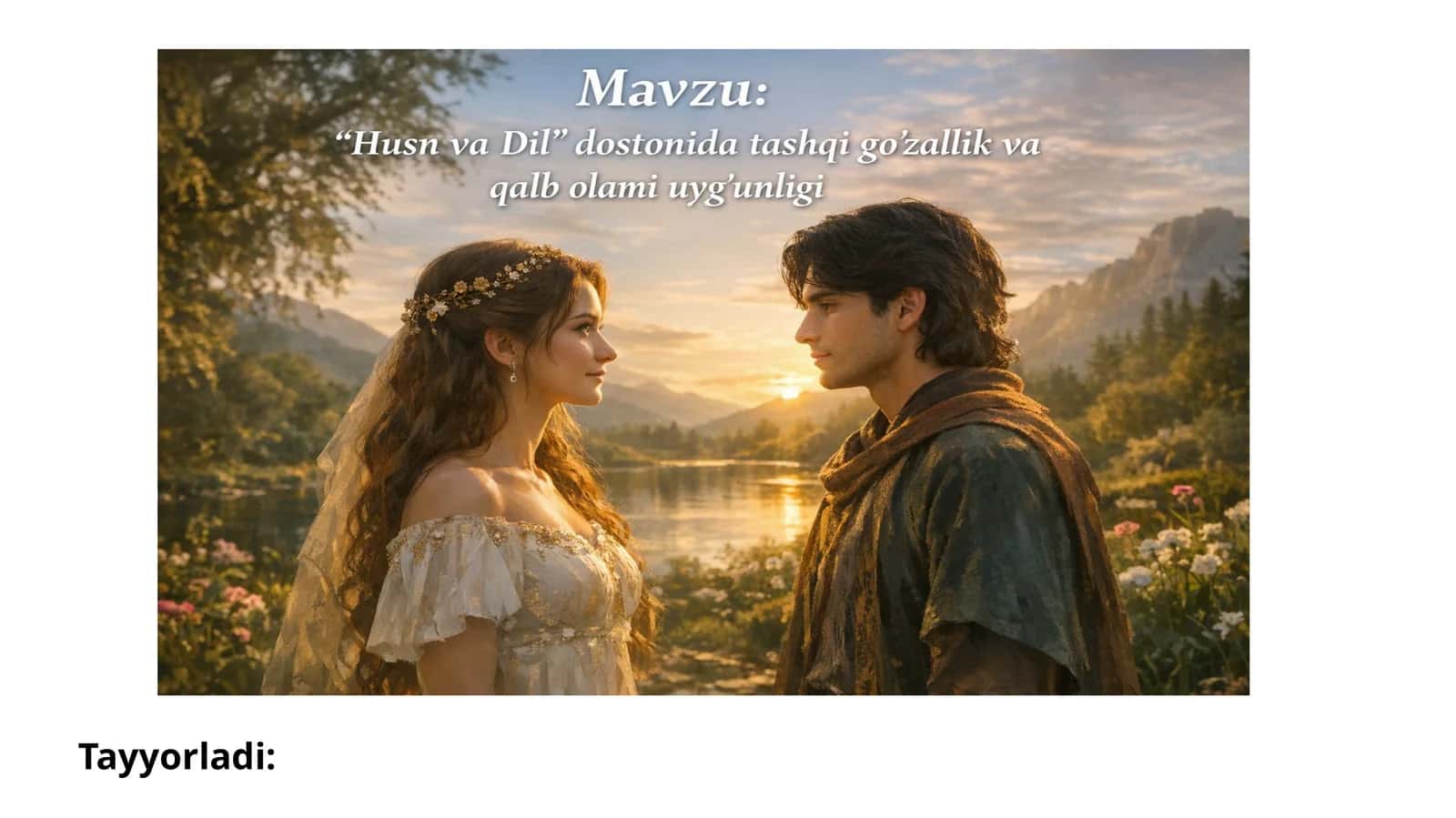 Husn va dil dostonini mavzuiy tasnif qilish.