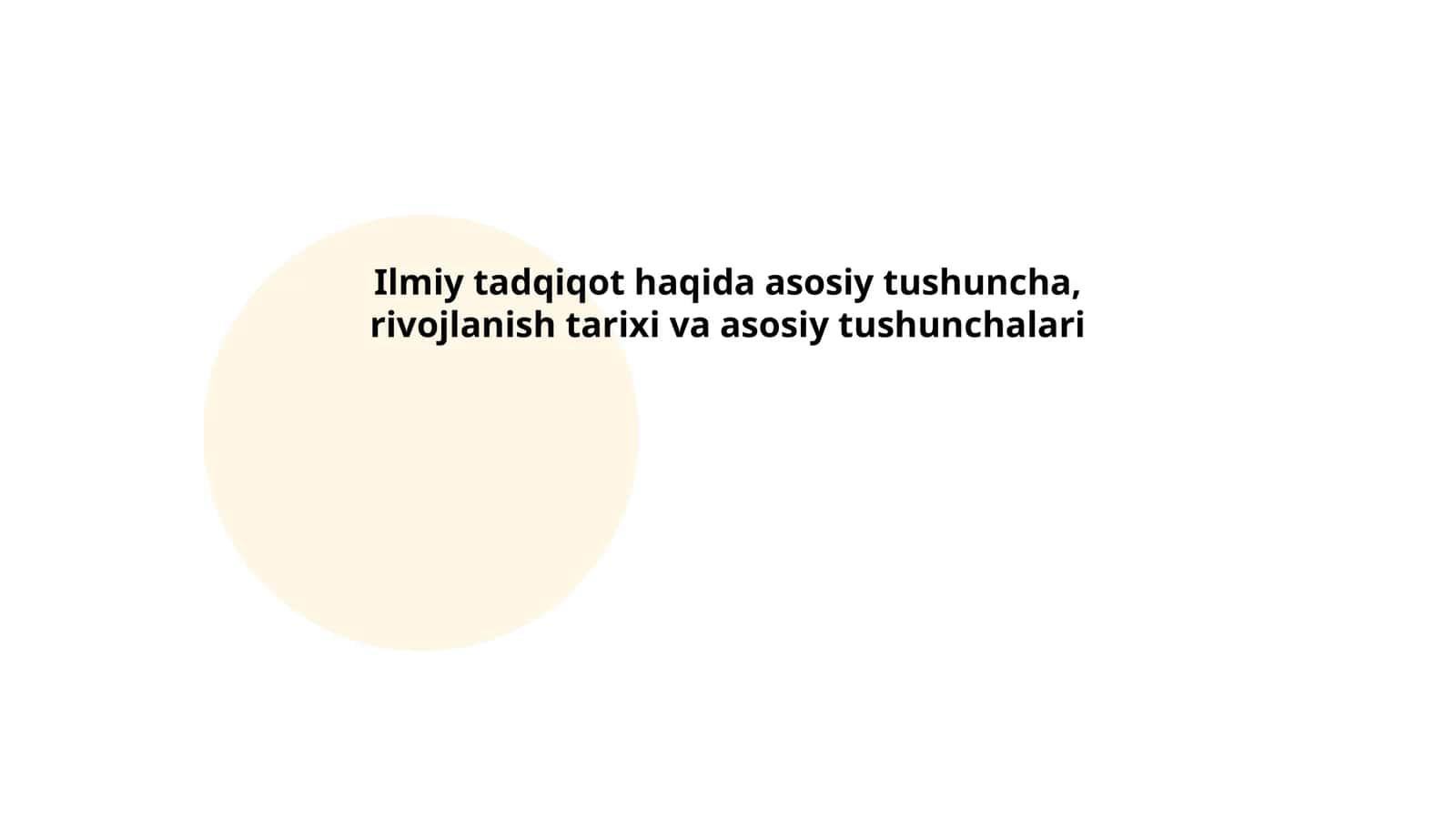 Ilmiy tadqiqot haqida asosiy tushunchalar