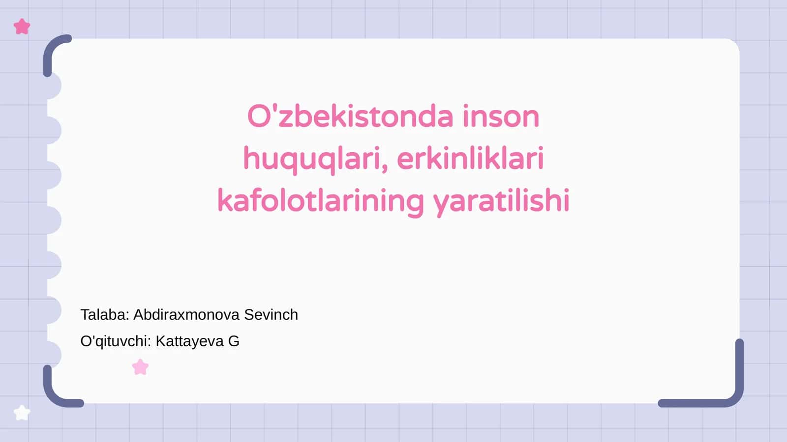 Inson Huquqlari va Erkinliklar Asoslari