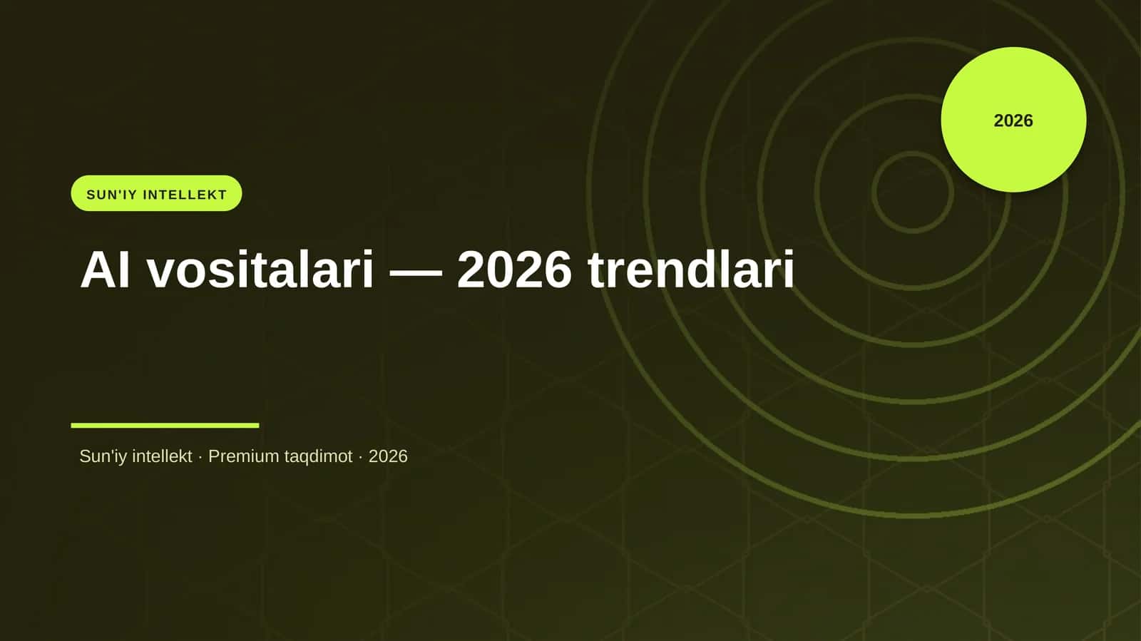AI vositalari — 2026 trendlari