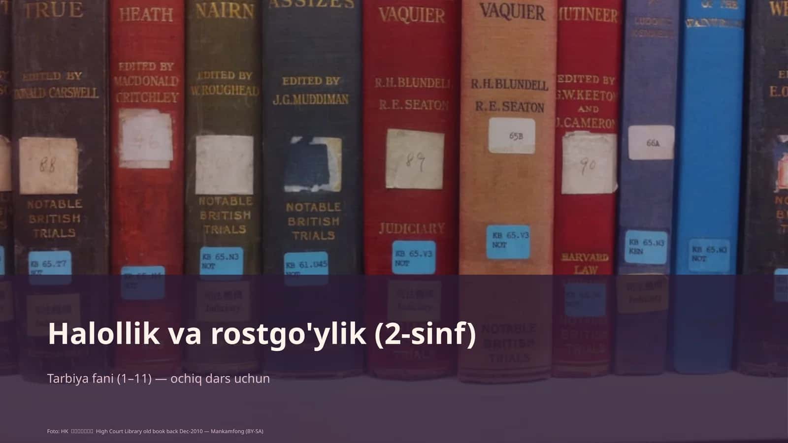 Halollik va rostgo'ylik (2-sinf)