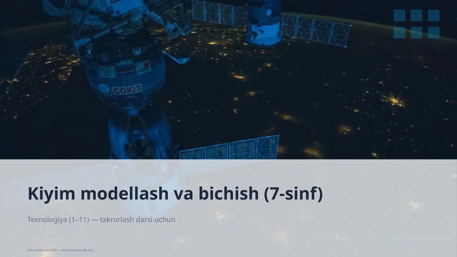 Kiyim modellash va bichish (7-sinf)