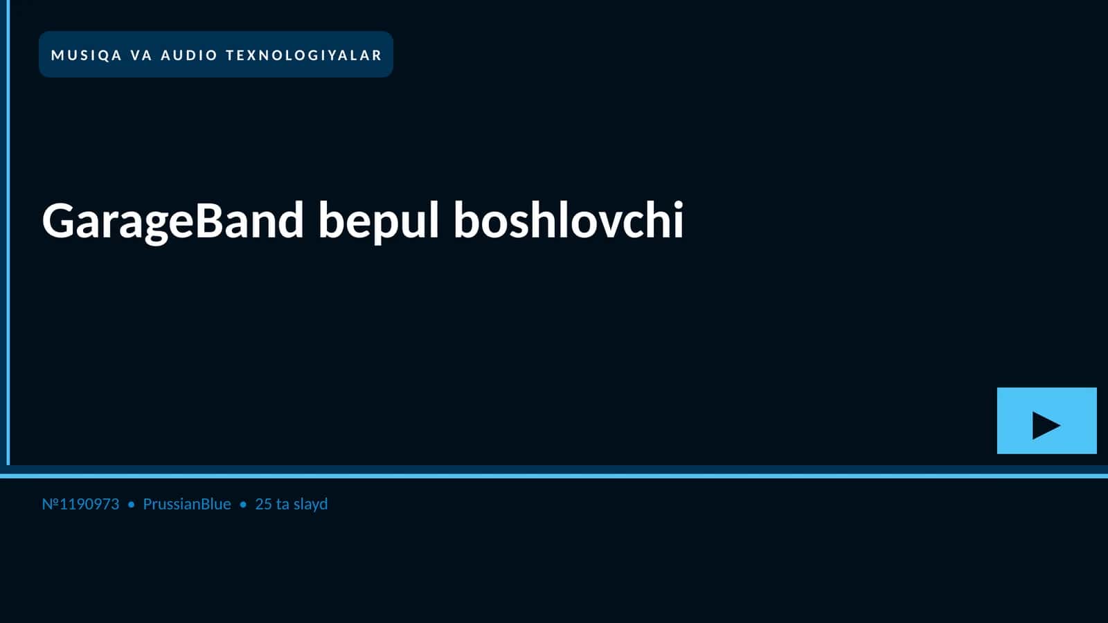 GarageBand bepul boshlovchi