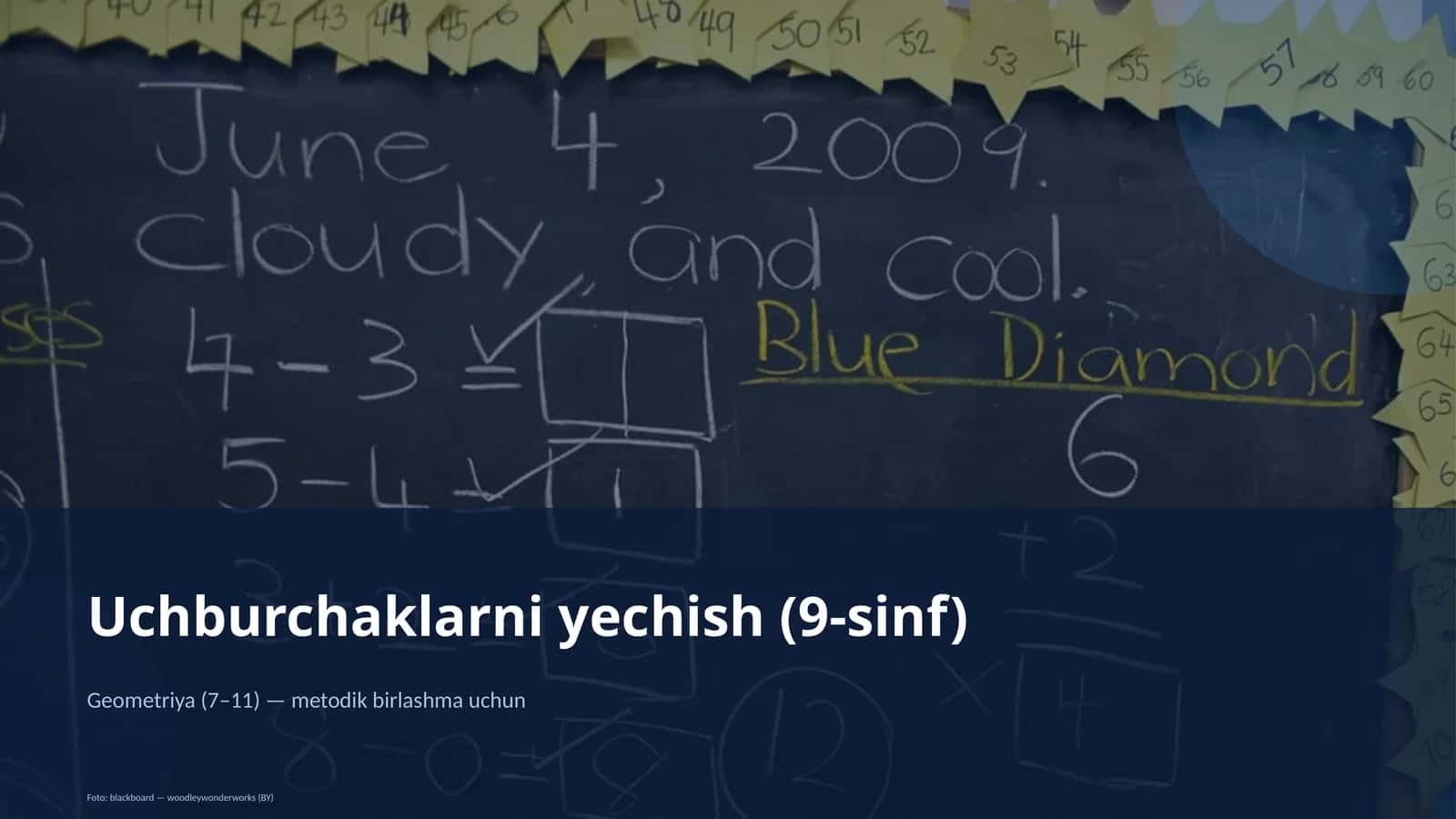 Uchburchaklarni yechish (9-sinf)