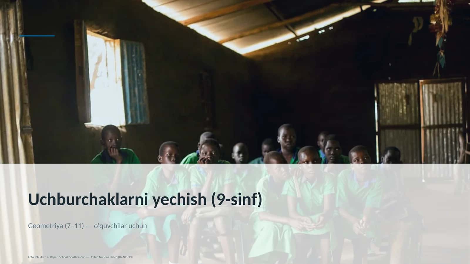 Uchburchaklarni yechish (9-sinf)