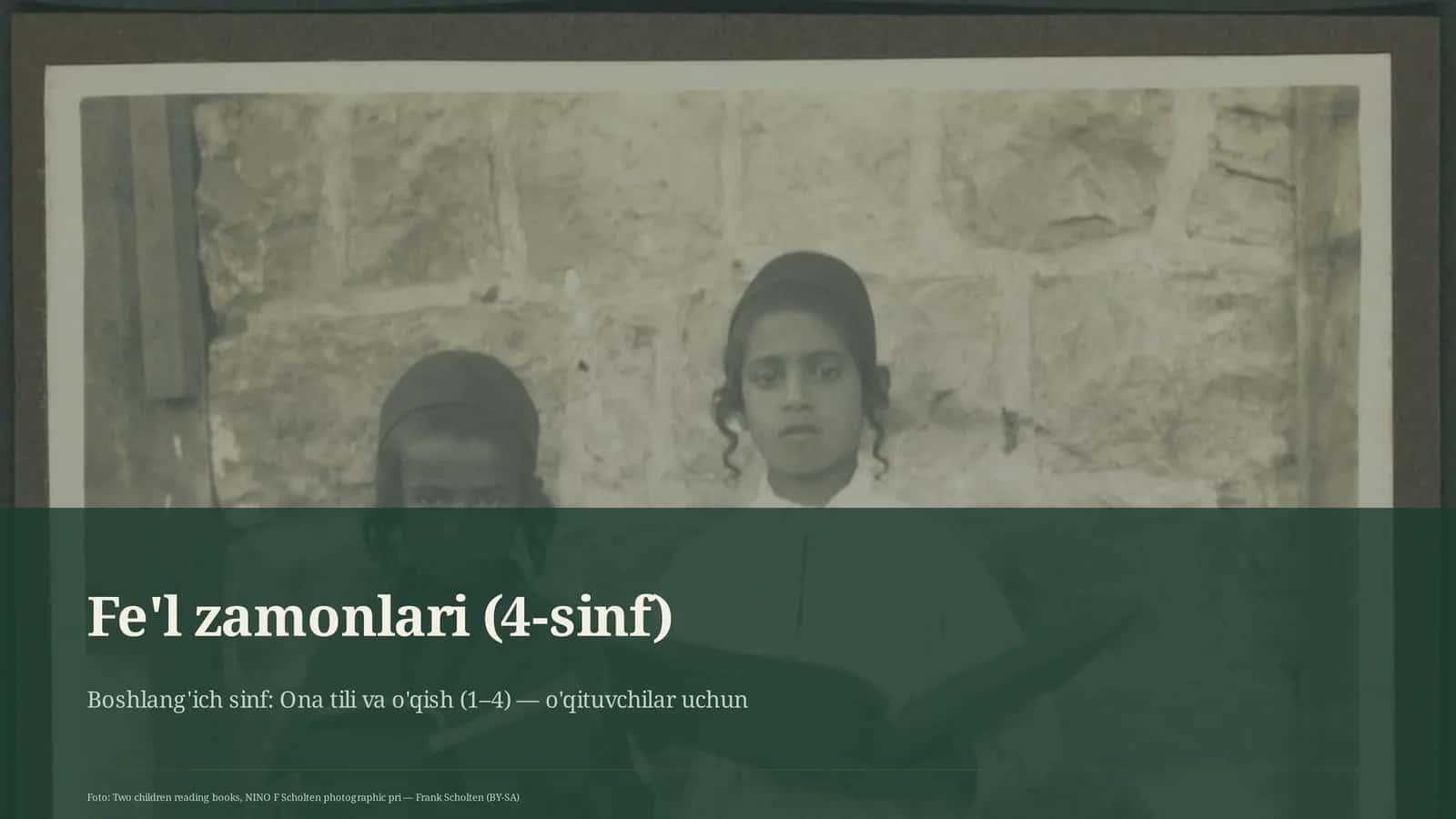Fe'l zamonlari (4-sinf)