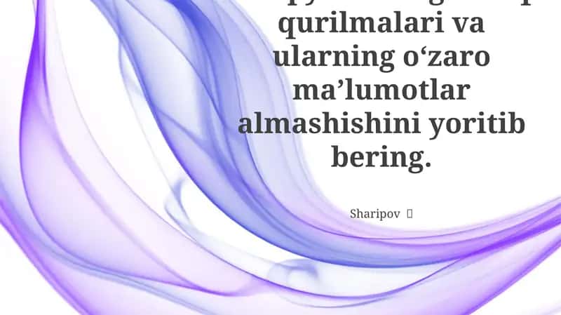 Kompyuterning tashqi qurilmalari va ularning o‘zaro ma’lumotlar almashishini yoritib bering